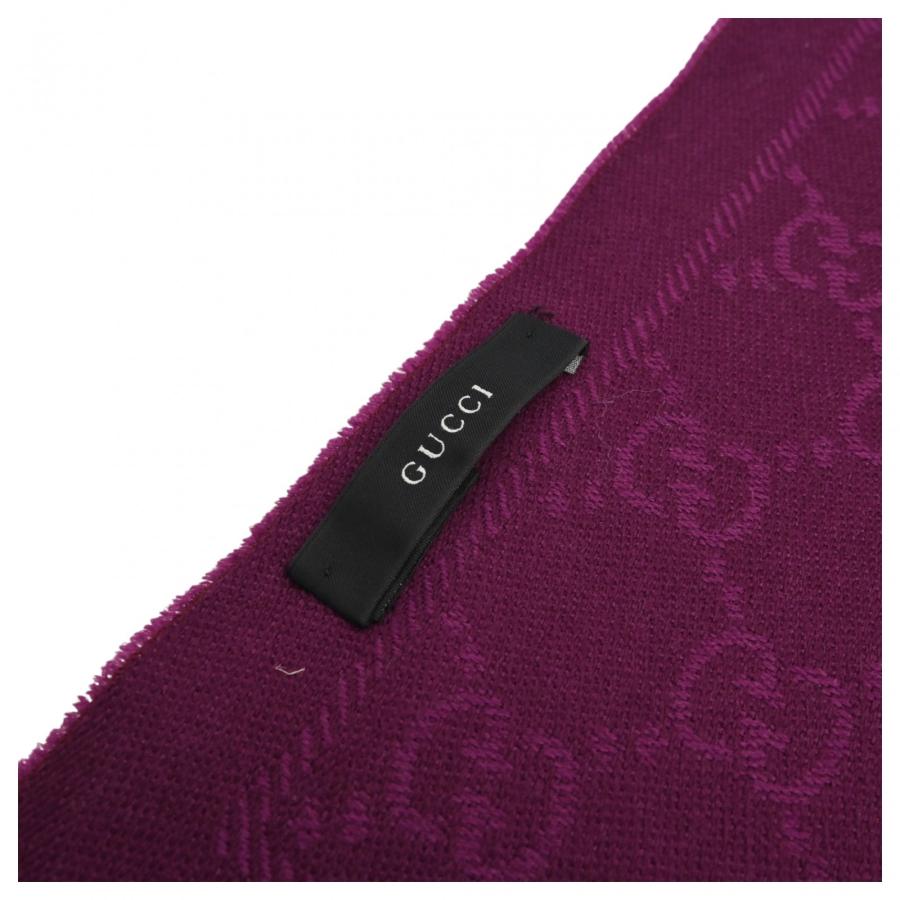 GUCCI（グッチ） 【中古】グッチ GG柄 ロゴ ストール パープル Aランク