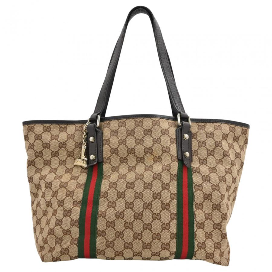 GUCCI（グッチ） 【中古】グッチ GGキャンバス シェリーライン トート