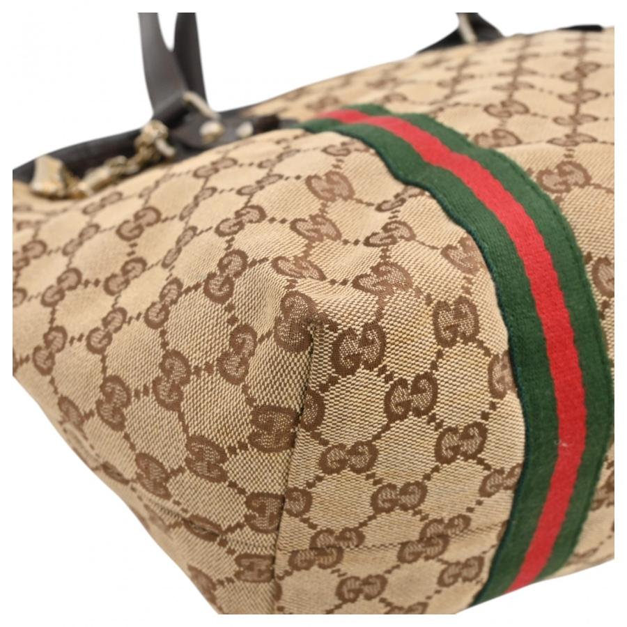 GUCCI（グッチ） 【中古】グッチ GGキャンバス シェリーライン トート