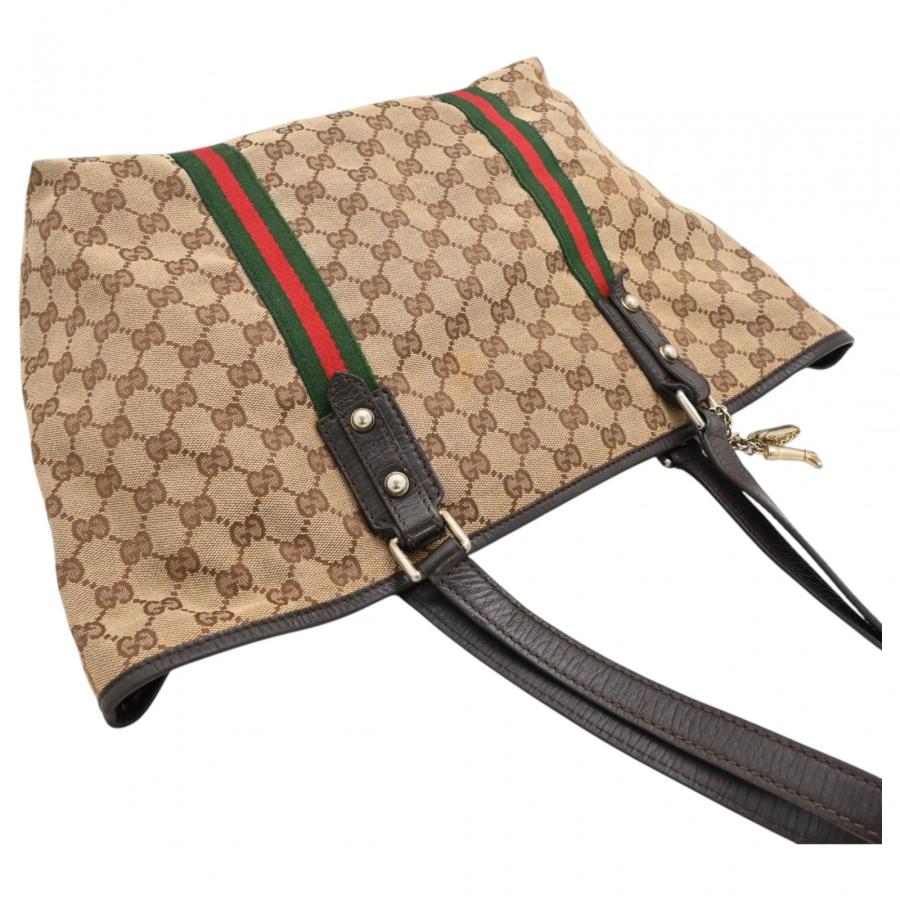 GUCCI（グッチ） 【中古】グッチ GGキャンバス シェリーライン トート