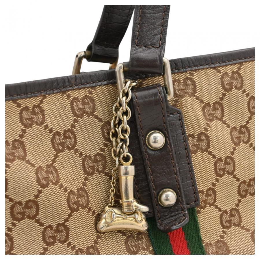 GUCCI（グッチ） 【中古】グッチ GGキャンバス シェリーライン トート