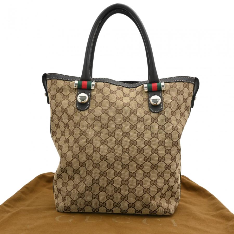 GUCCI（グッチ） 【中古】グッチ GGキャンバス トートバッグ ベージュ