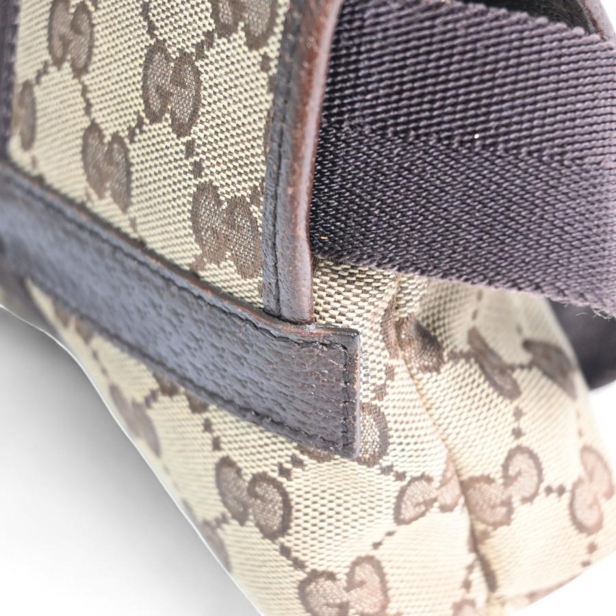 GUCCI ボディバッグ　ショルダーバッグ　GG柄　キャンバス　レザー　ベージュ ☆美品☆グッチ GGキャンバス ボディバッグ ショルダーバッグ