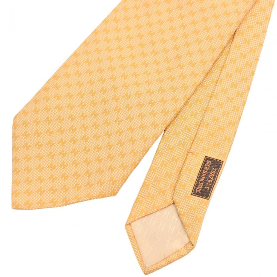 HERMES（エルメス） 【中古】エルメス Hロゴ ドット ネクタイ シルク