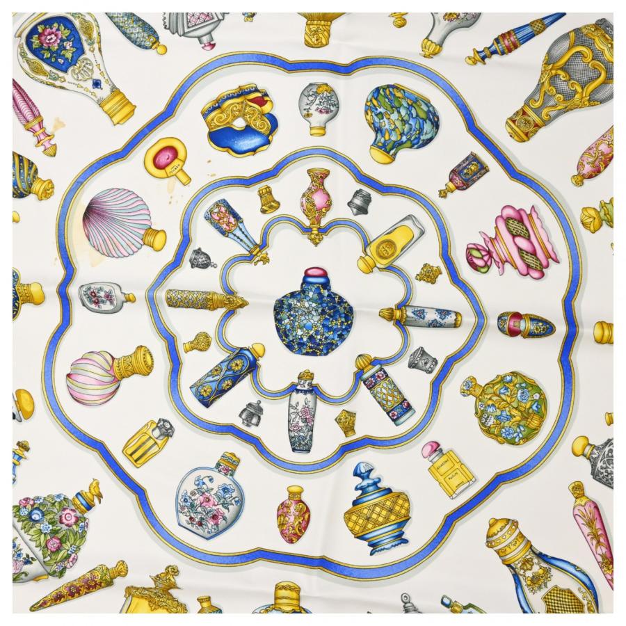 HERMES（エルメス） カレ90 Qu importe le flacon 香水瓶 スカーフ B