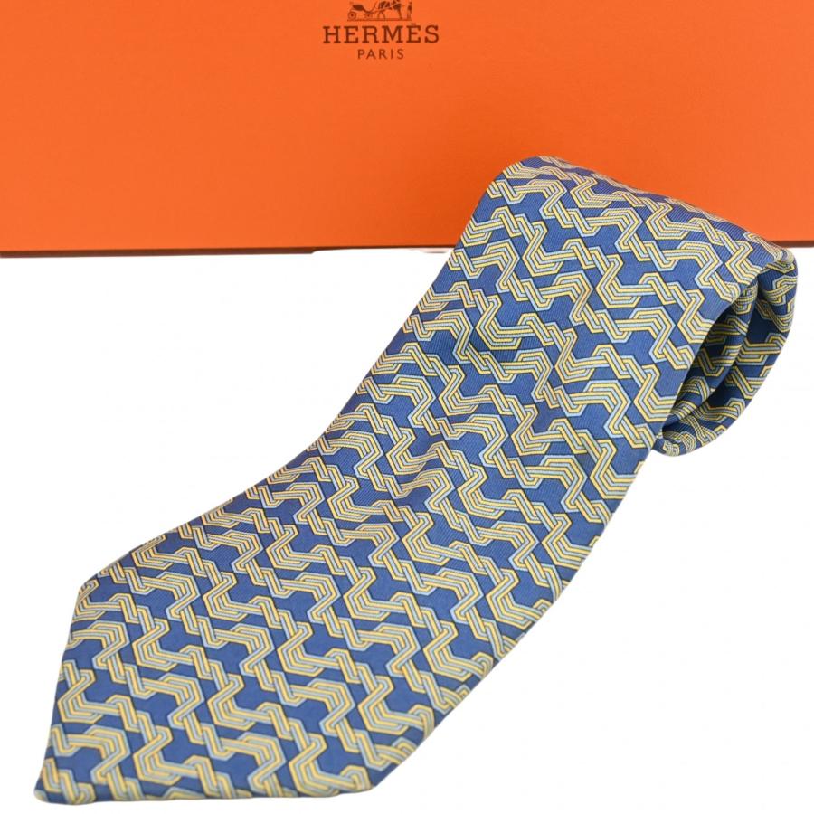 HERMES（エルメス） 【中古】エルメス ネクタイ シルク ブルー