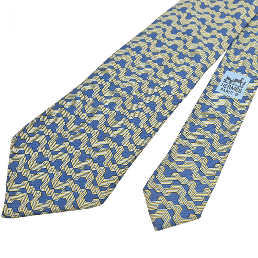 HERMES（エルメス） 【中古】エルメス ネクタイ シルク ブルー