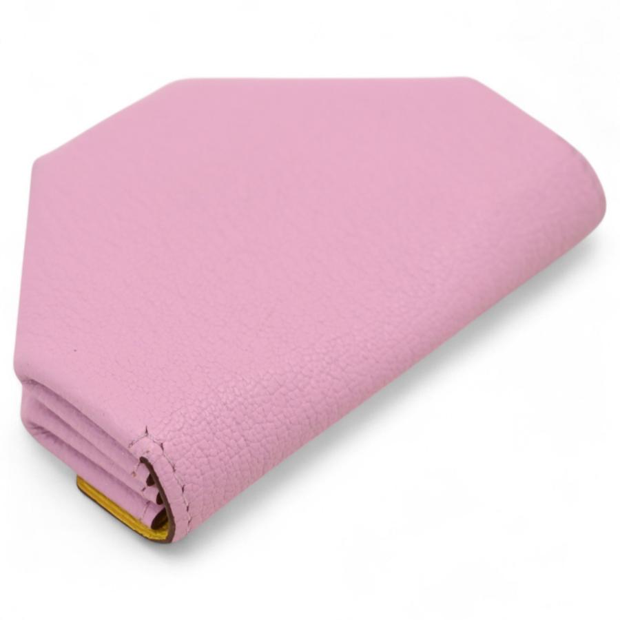 エルメス コインケース ル・ヴァンキャトル シェーブル ピンク Bランク  