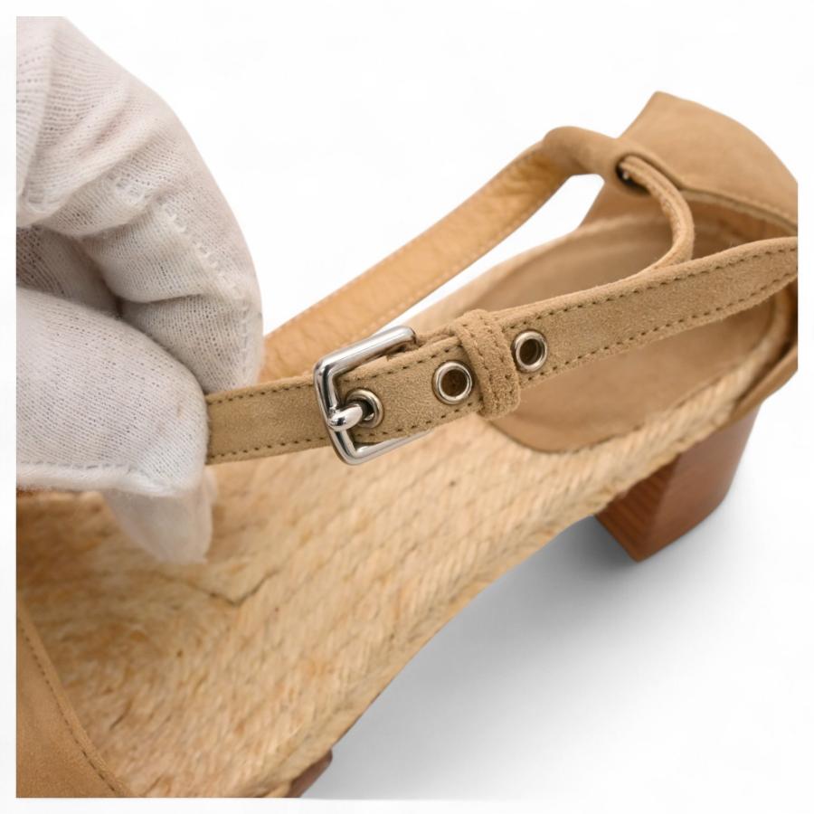 HERMES（エルメス） エスパドリーユ サンダル ベージュ 36 Aランク