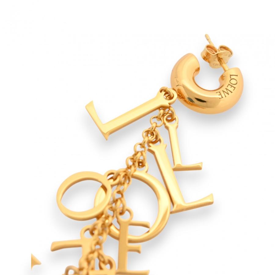 LOEWE（ロエベ） 【中古】ロエベ レタリング ロゴ チェーンピアス 片耳