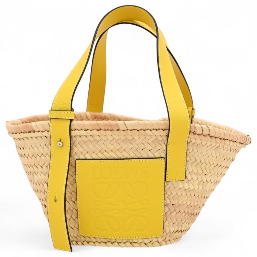 LOEWE ロエベ カゴバッグ アナグラム スモール イエロー Aランク