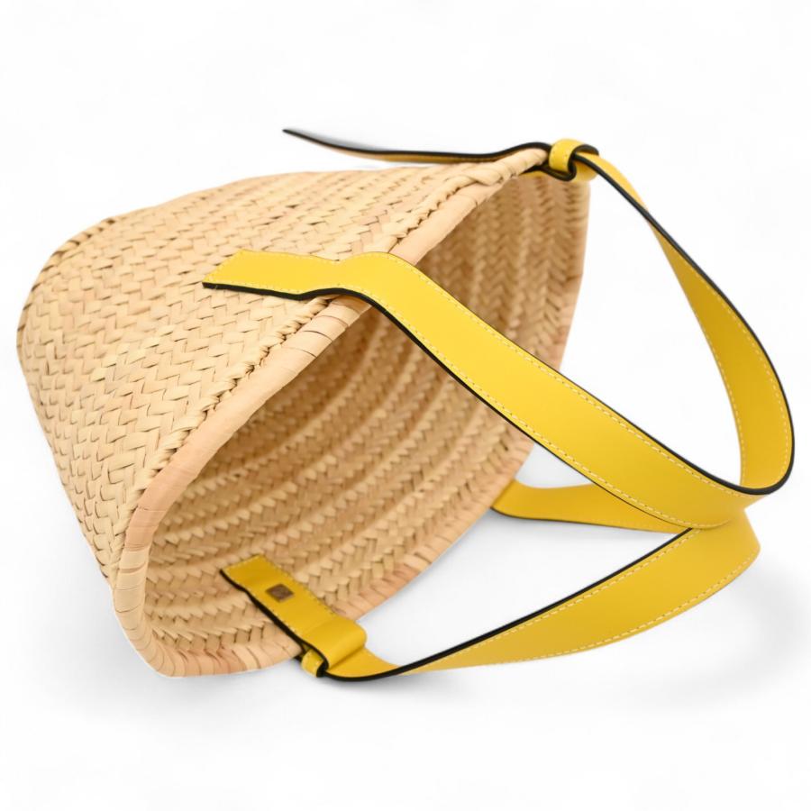 LOEWE（ロエベ） カゴバッグ アナグラム スモール イエロー Aランク