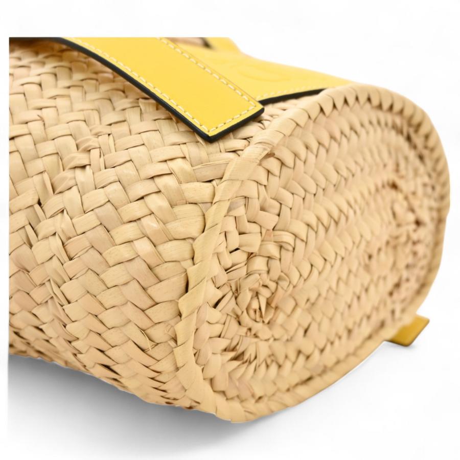 LOEWE（ロエベ） カゴバッグ アナグラム スモール イエロー Aランク