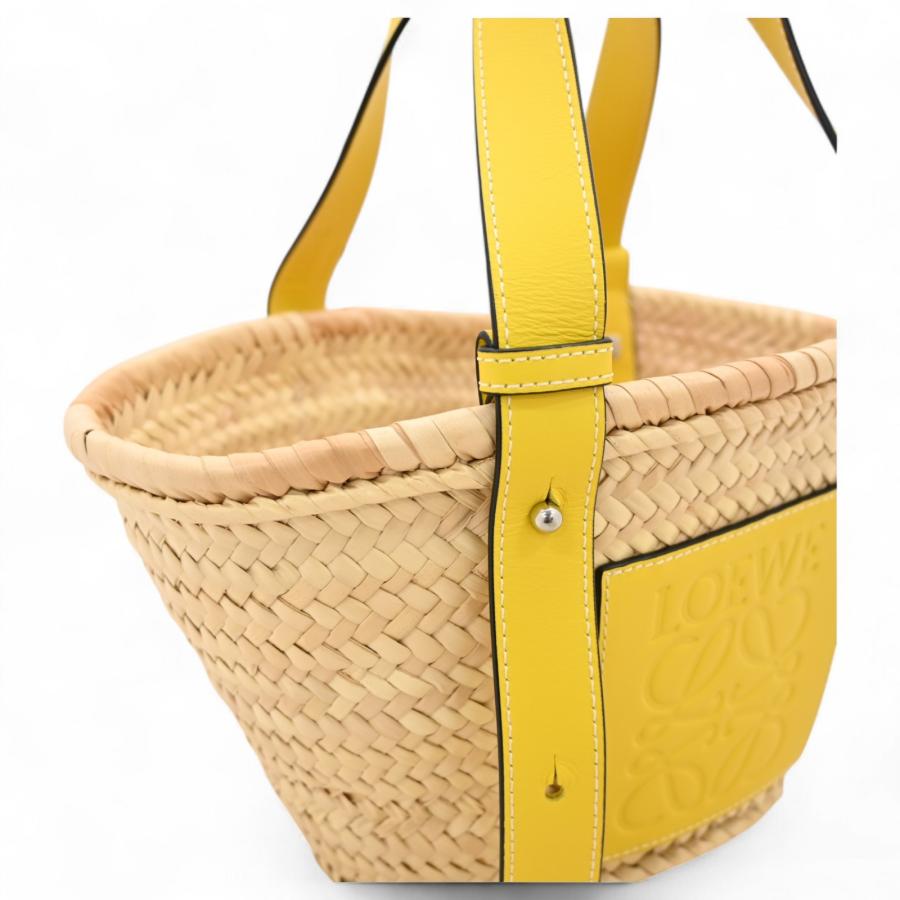 LOEWE ロエベ カゴバッグ アナグラム スモール イエロー Aランク