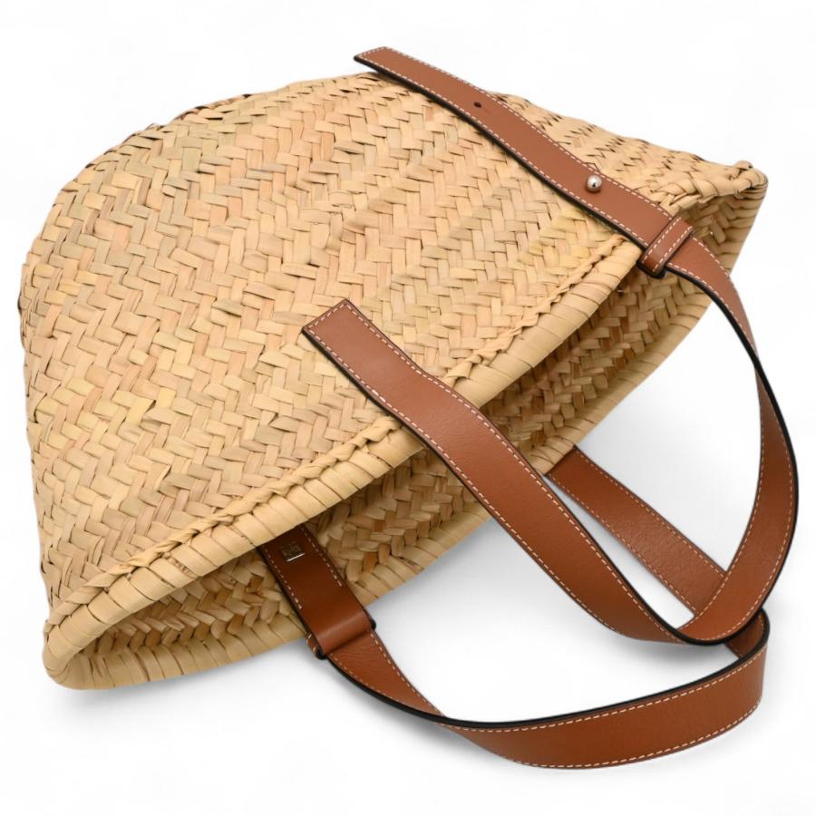 LOEWE かごバッグ ベージュ ブラウン LOEWE ロエベ バスケットバッグ かごバッグ ベージュ×ブラウン B