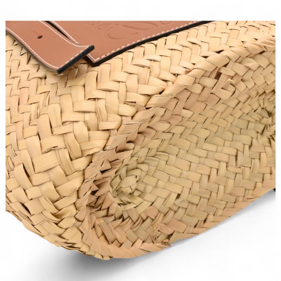 LOEWE かごバッグ ベージュ ブラウン LOEWE ロエベ バスケットバッグ かごバッグ ベージュ×ブラウン B