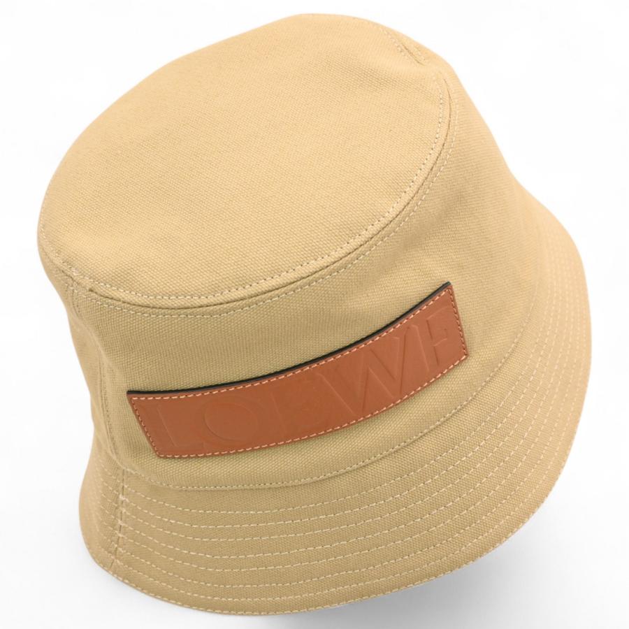 LOEWE（ロエベ） バケットハット ロゴ 57 サンド×タン Aランク