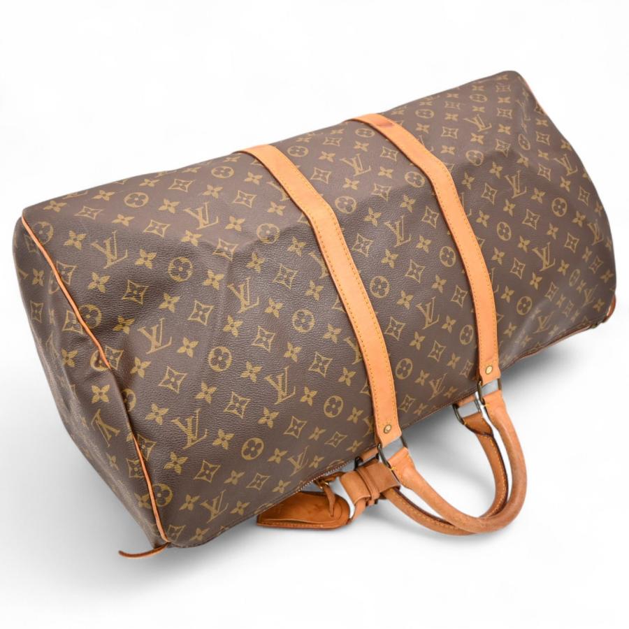 【鑑定済】ルイヴィトン モノグラム キーポル 55 ボストンバッグ ブラウン LOUIS VUITTON ルイヴィトン モノグラム キーポル55 ボストン