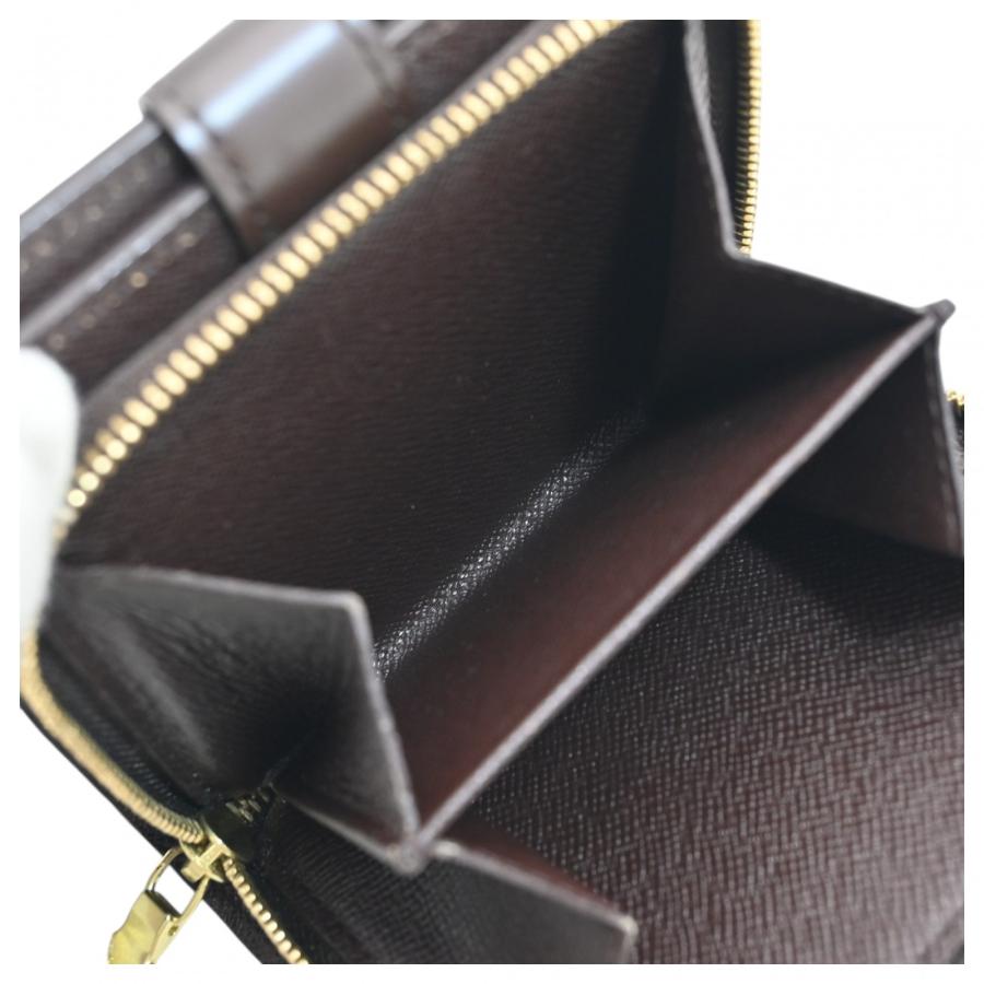 Louis Vuitton ダミエ エベヌ 二つ折り財布 ルイヴィトン LOUIS VUITTON（ルイ・ヴィトン） 【中古】ルイヴィトン ダミエ