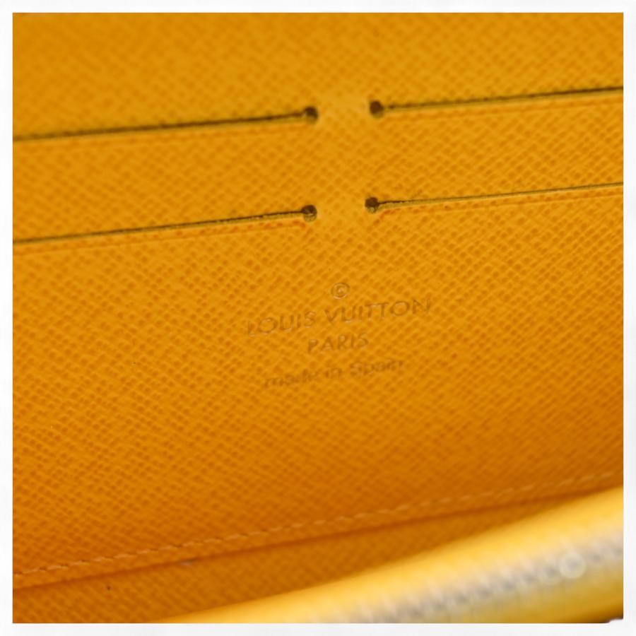 ルイヴィトン エピ 長財布 グレー × イエロー Bランク lv2323cv