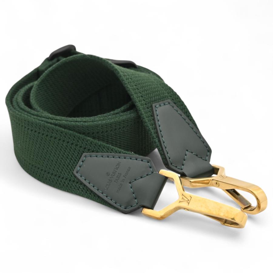 【LOUIS VUITTON】ショルダーストラップ　ダークグリーン　キャンバス LOUIS VUITTON】ショルダーストラップ ダークグリーン キャンバス