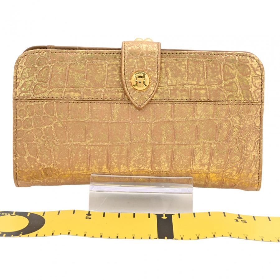 miu miu（ミュウミュウ） 【中古】ミュウミュウ 長財布 クロコ型押し