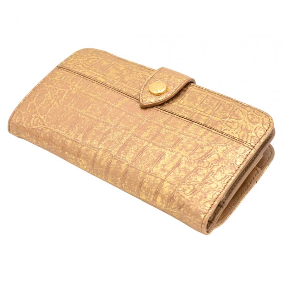 miu miu（ミュウミュウ） 【中古】ミュウミュウ 長財布 クロコ型押し