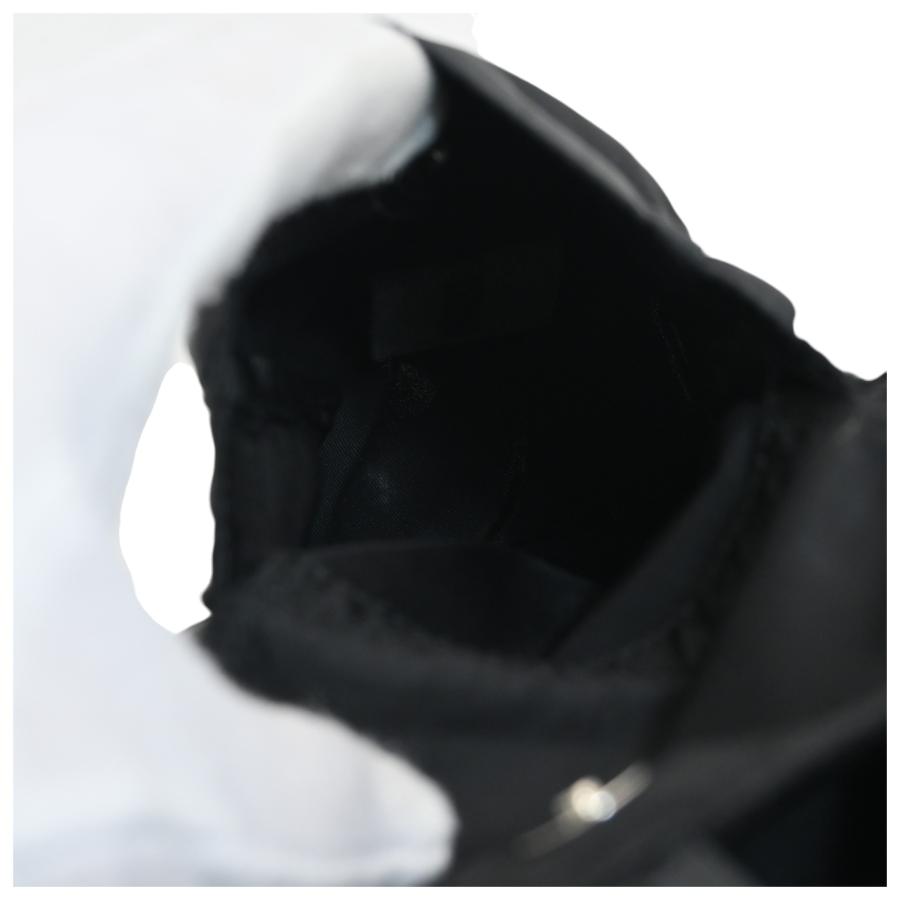 プラダ ロゴプレート スモール バックパック リュック ブラック Bランク pr1339rr | PRADA | 12