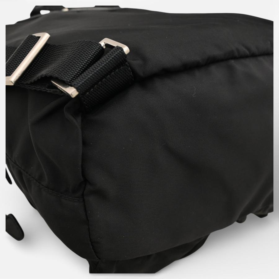 プラダ ロゴプレート スモール バックパック リュック ブラック Bランク pr1339rr | PRADA | 04