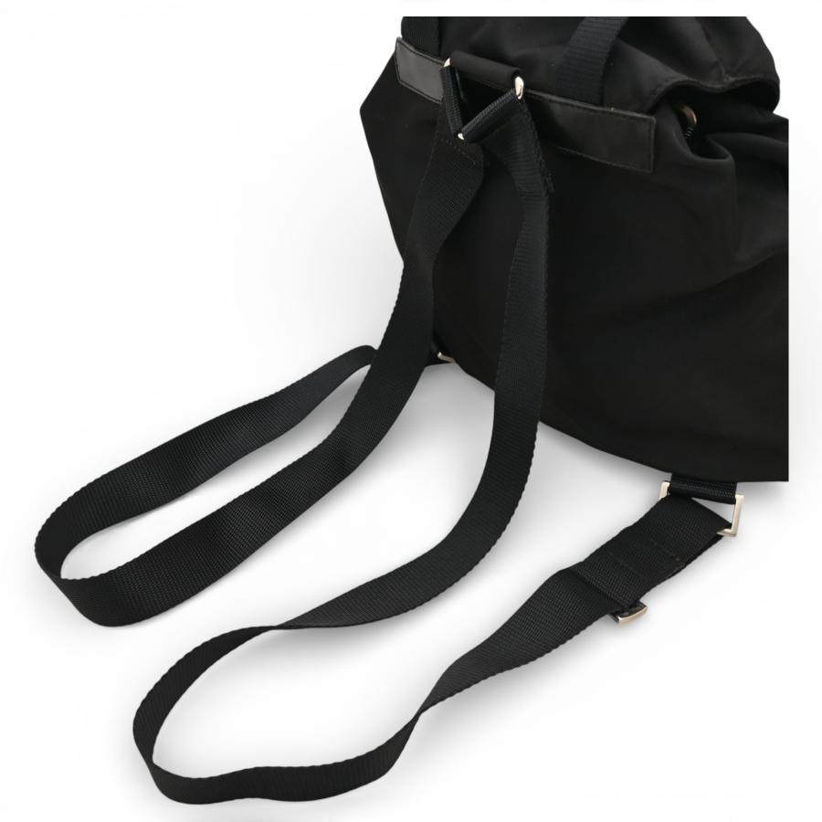 プラダ ロゴプレート スモール バックパック リュック ブラック Bランク pr1339rr | PRADA | 06