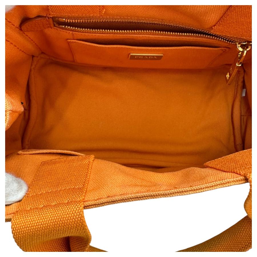 PRADA（プラダ） 【中古】プラダ カナパ ミニトートバッグ キャンバス