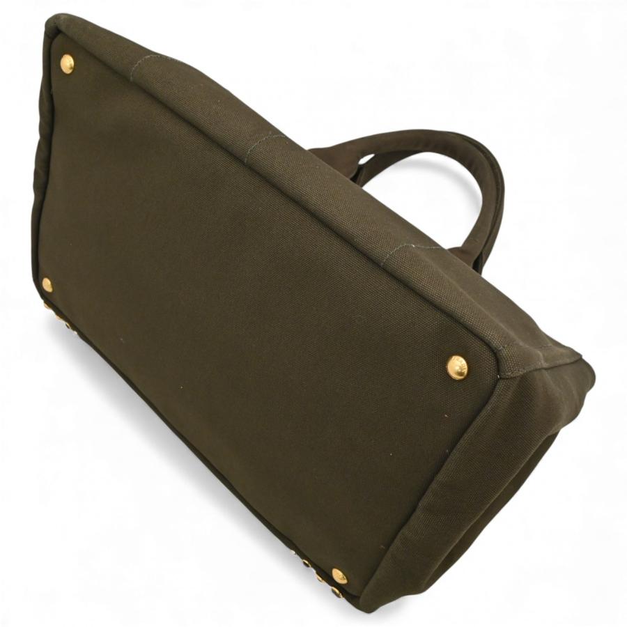 プラダ カナパ ビジュー トートバッグ グリーン Bランク pr5050cd | PRADA | 03