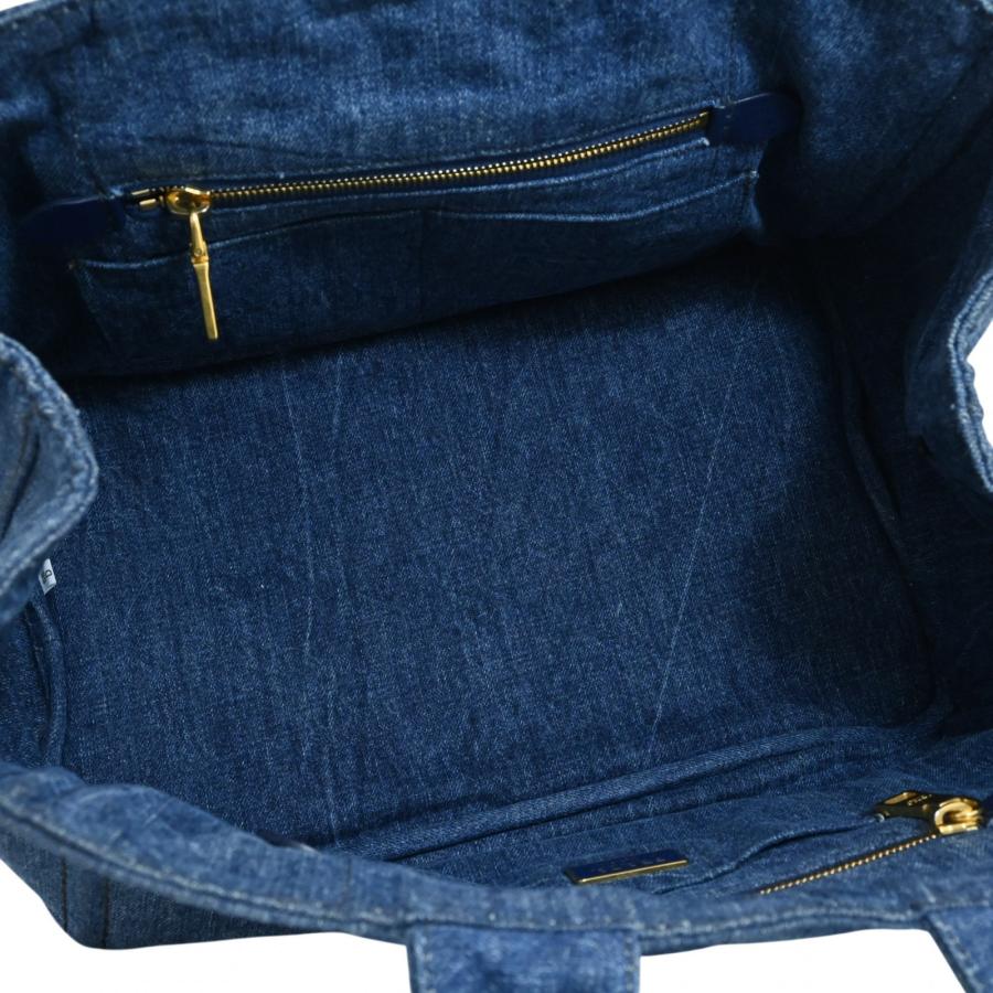 PRADA（プラダ） 【中古】プラダ カナパ トートバッグ ロゴ デニム