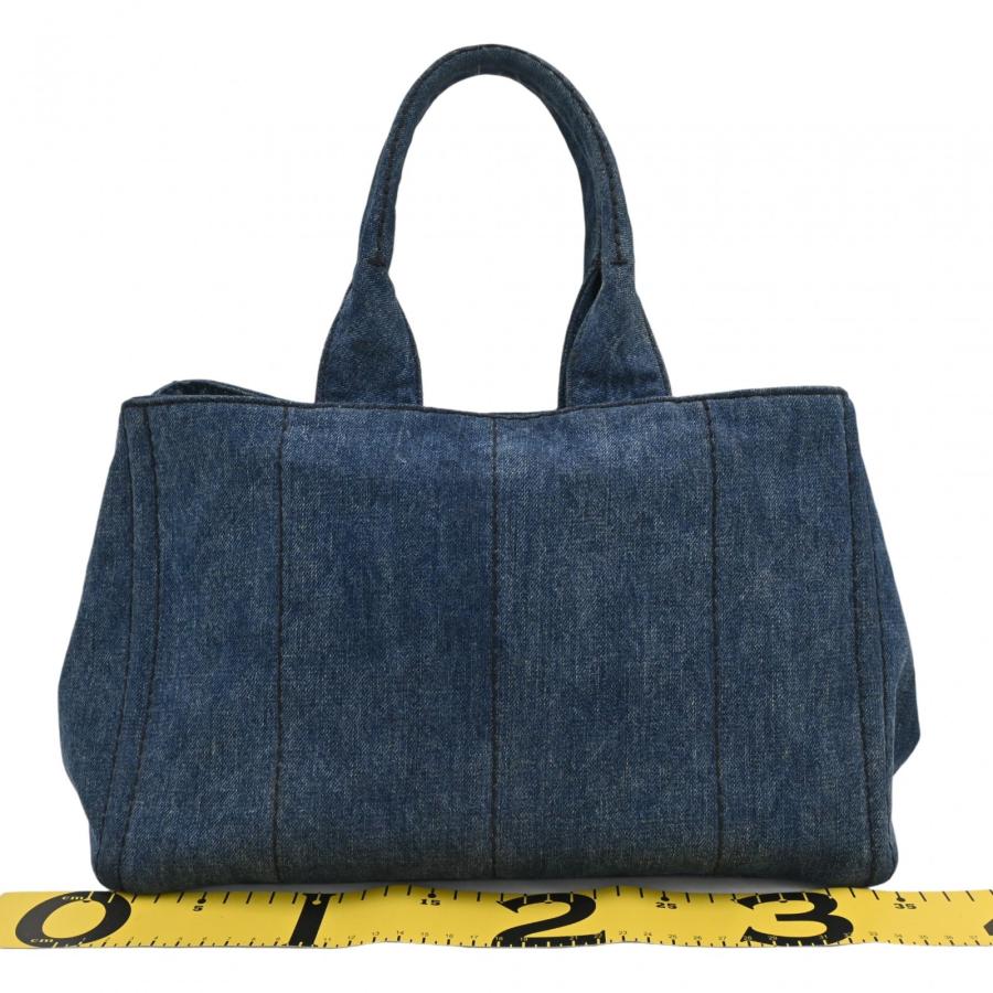 PRADA カナパ デニム トートバッグ PRADA（プラダ） 【中古】プラダ カナパ トートバッグ ロゴ デニム
