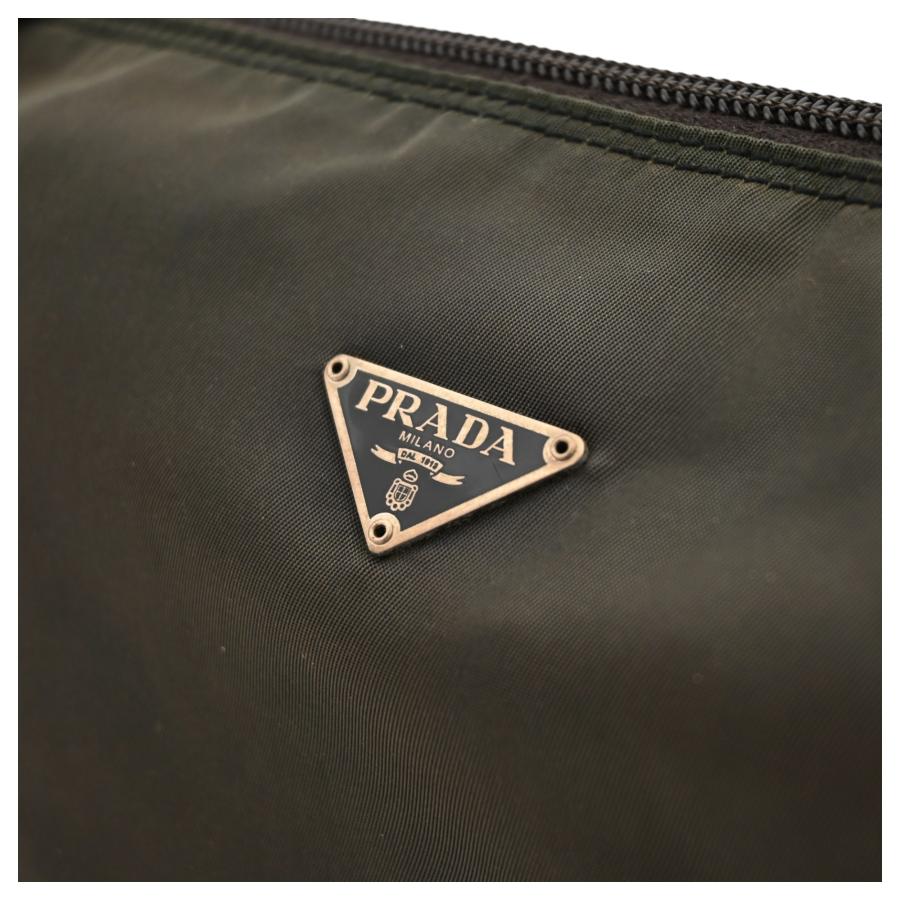 プラダ コスメポーチ グレー ナイロン Aランク pr7705bf : アース  