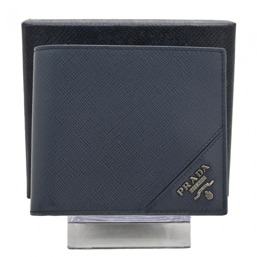 PRADA（プラダ） 【中古】プラダ 二つ折り財布 サフィアーノ レザー
