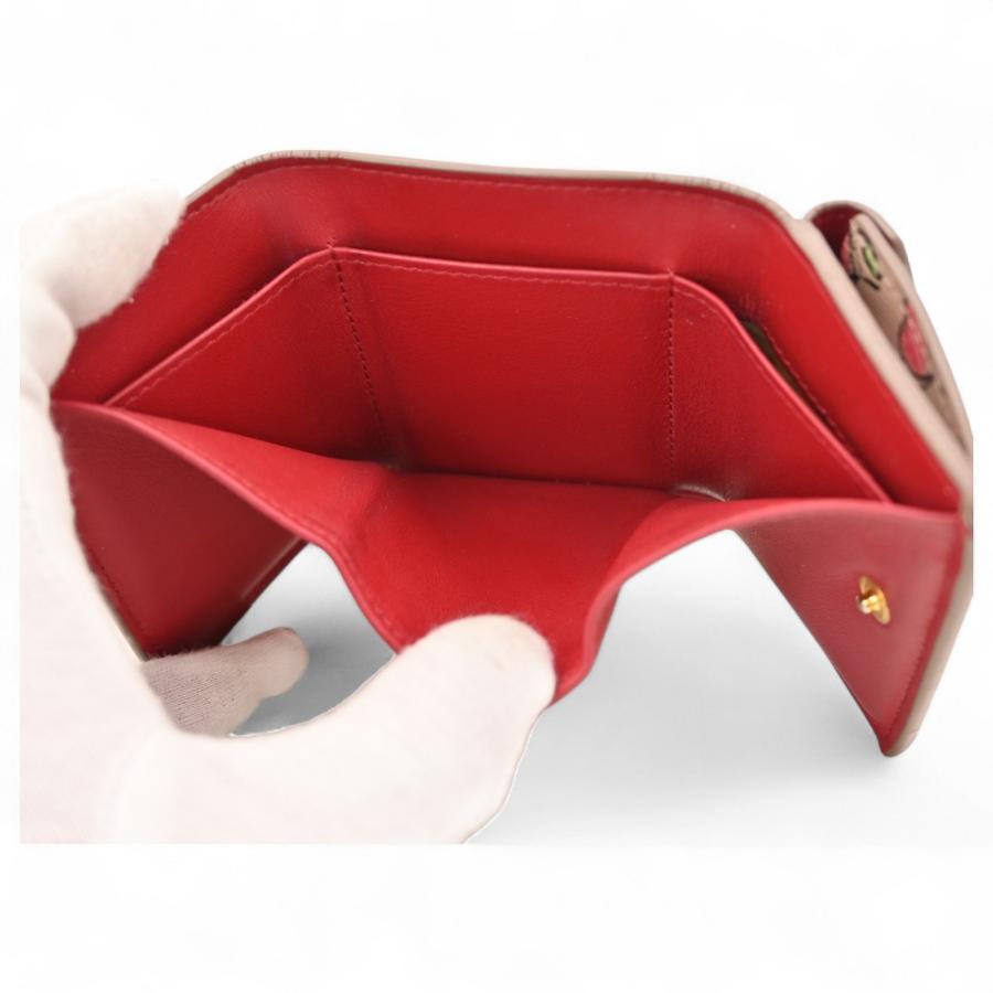 PRADA プラダ 3つ折り財布 ハート×フラワー Bランク pr9511hg : アース  