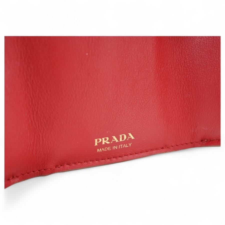 PRADA プラダ 3つ折り財布 ハート×フラワー Bランク pr9511hg : アース  