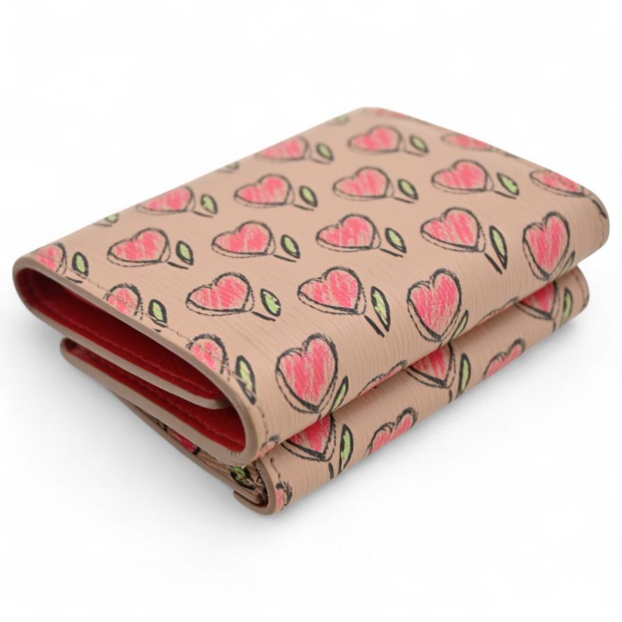 PRADA プラダ 3つ折り財布 ハート×フラワー Bランク pr9511hg : アース  