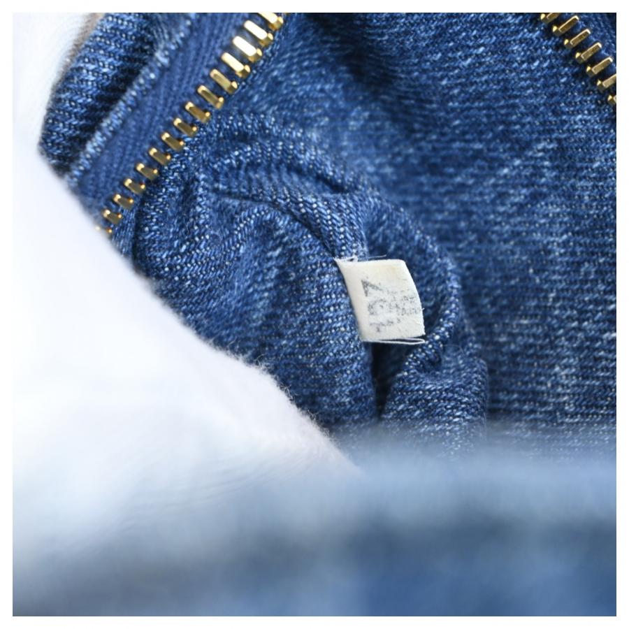 PRADA（プラダ） カナパ デニム トートバッグ ハンドバッグ ブルー B  