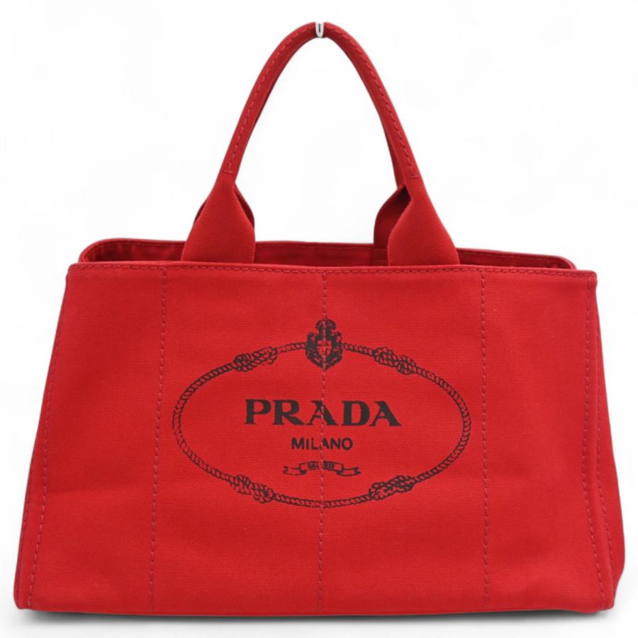 PRADA レッド トートバッグ キャンバス プラダ PRADA バッグ （レッド） - ファッション通販 MAGASEEK(マガシーク)
