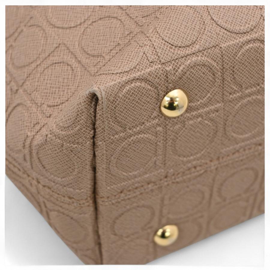 サルヴァトーレフェラガモ ガンチーニ トートバッグ ブラウン Bランク