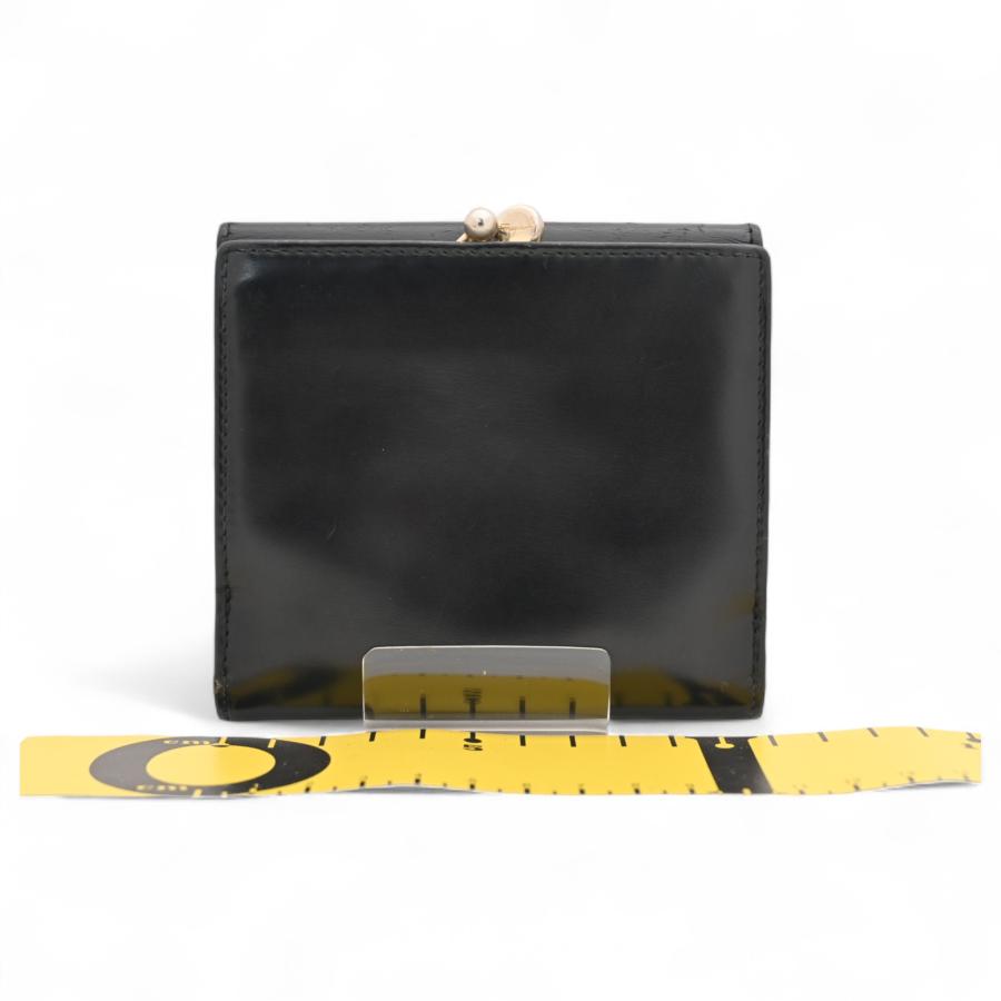 フェラガモ レザー 財布 ブラック×ゴールド Bランク sf8802fd フェラガモ レザー 折りたたみ財布 ブラック×ゴールド Bランク