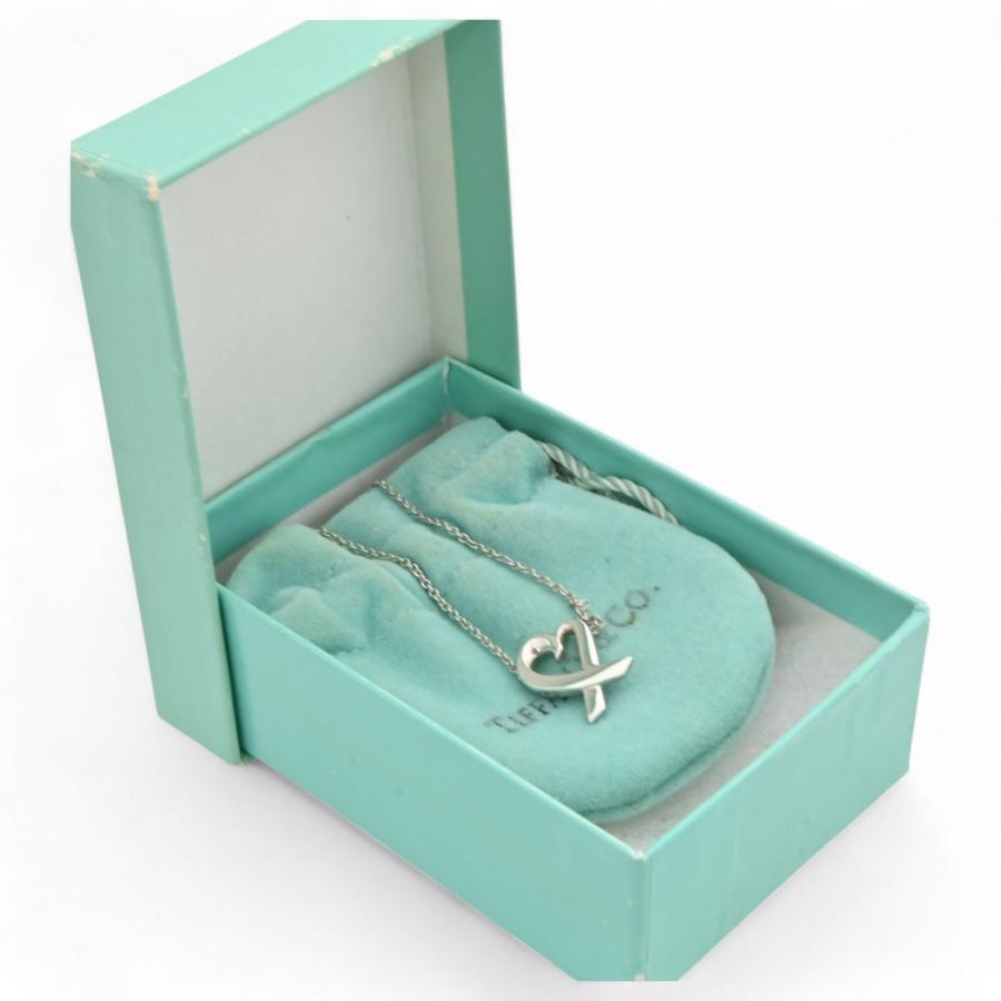 ティファニー ラビングハート ネックレス Bランク ti6607cf TIFFANY&Co. ティファニー ラビングハート ネックレス シルバー