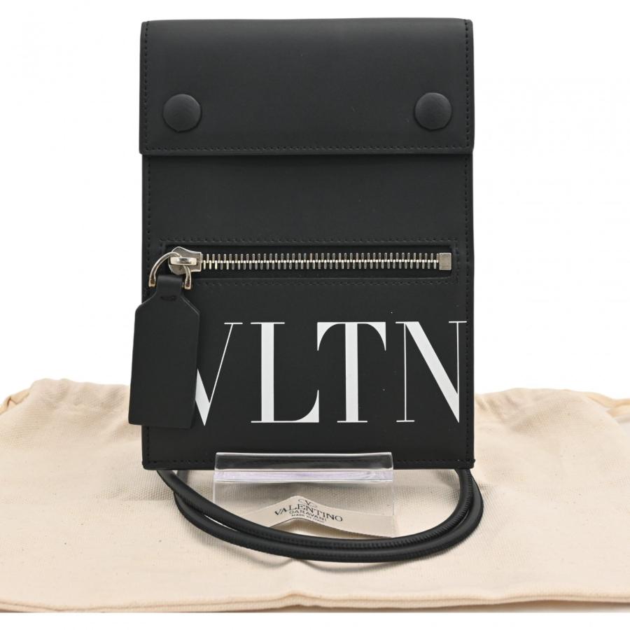 VALENTINO（ヴァレンティノ） VLTNロゴ ブラックレザー