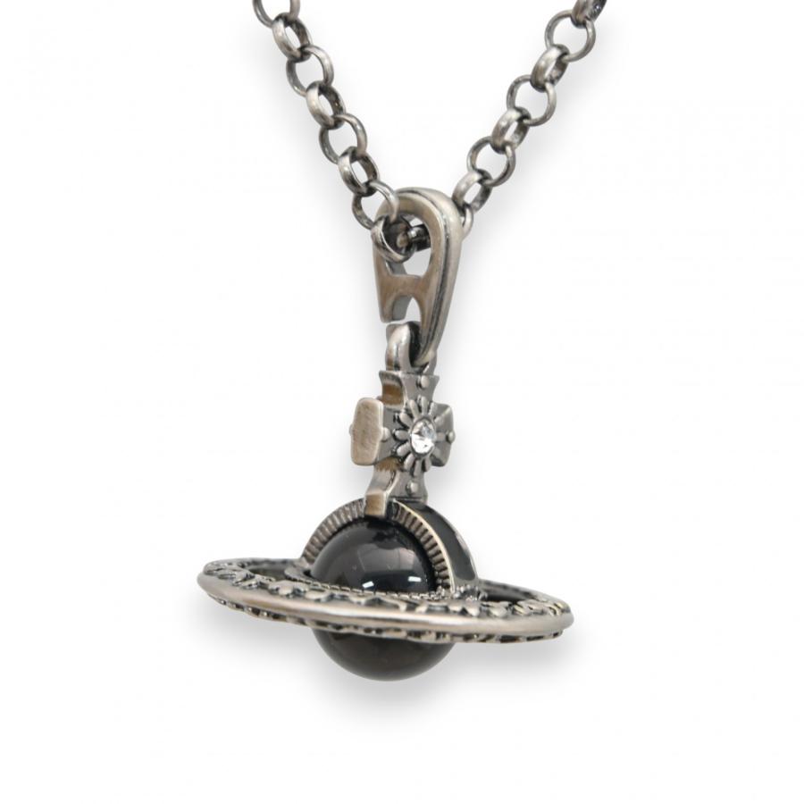 美品レア VivienneWestwoodブラックオーブネックレス ヴィヴィアンウエストウッド Vivienne Westwood 美品 オーブ