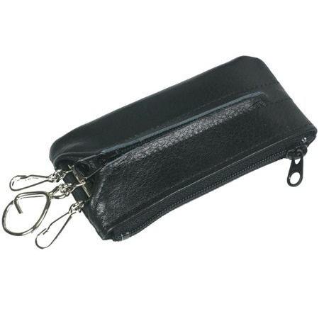 キーケース 3連 ファスナー 小銭入れ 本革 ファスナー式 小銭入れ付き  財布 さいふ 鍵入れ レディース メンズ ポイント消化 ブラック 2256 送料無料 メール便可 | 