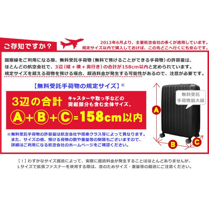 スマートバード スーツケース 大型 Lサイズ キャリーケース