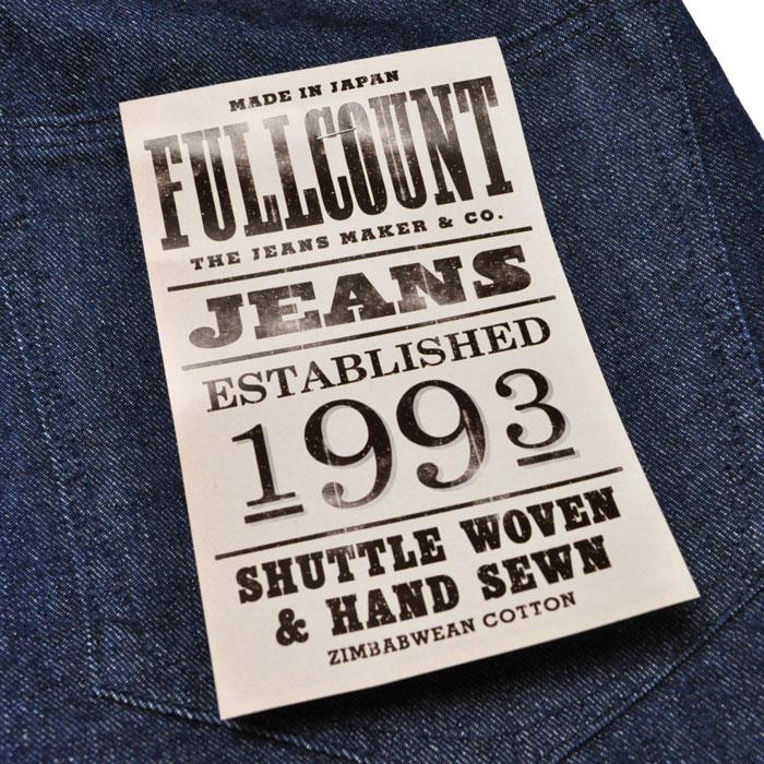 FULLCOUNT フルカウント デニム 1121-2 Duke Denim 2 ジーンズ 13oz 50`s Left Twill Vin｜first-stadium｜12