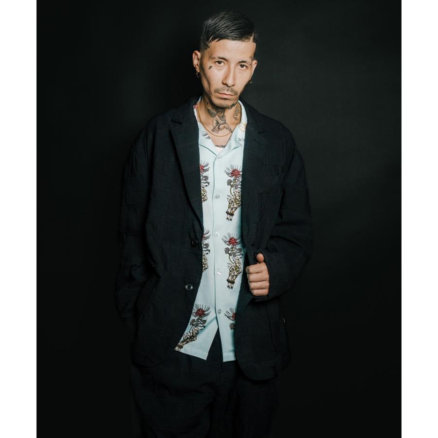 【SKYBLUE】Spider lily aloha shirt Blue Spider Lily Button Up – Steady Hands